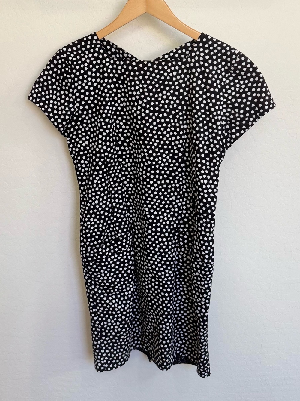 Vintage Geary Roark for Kamisato Cotton Polka Dot Dress Open Keyhole Back 8